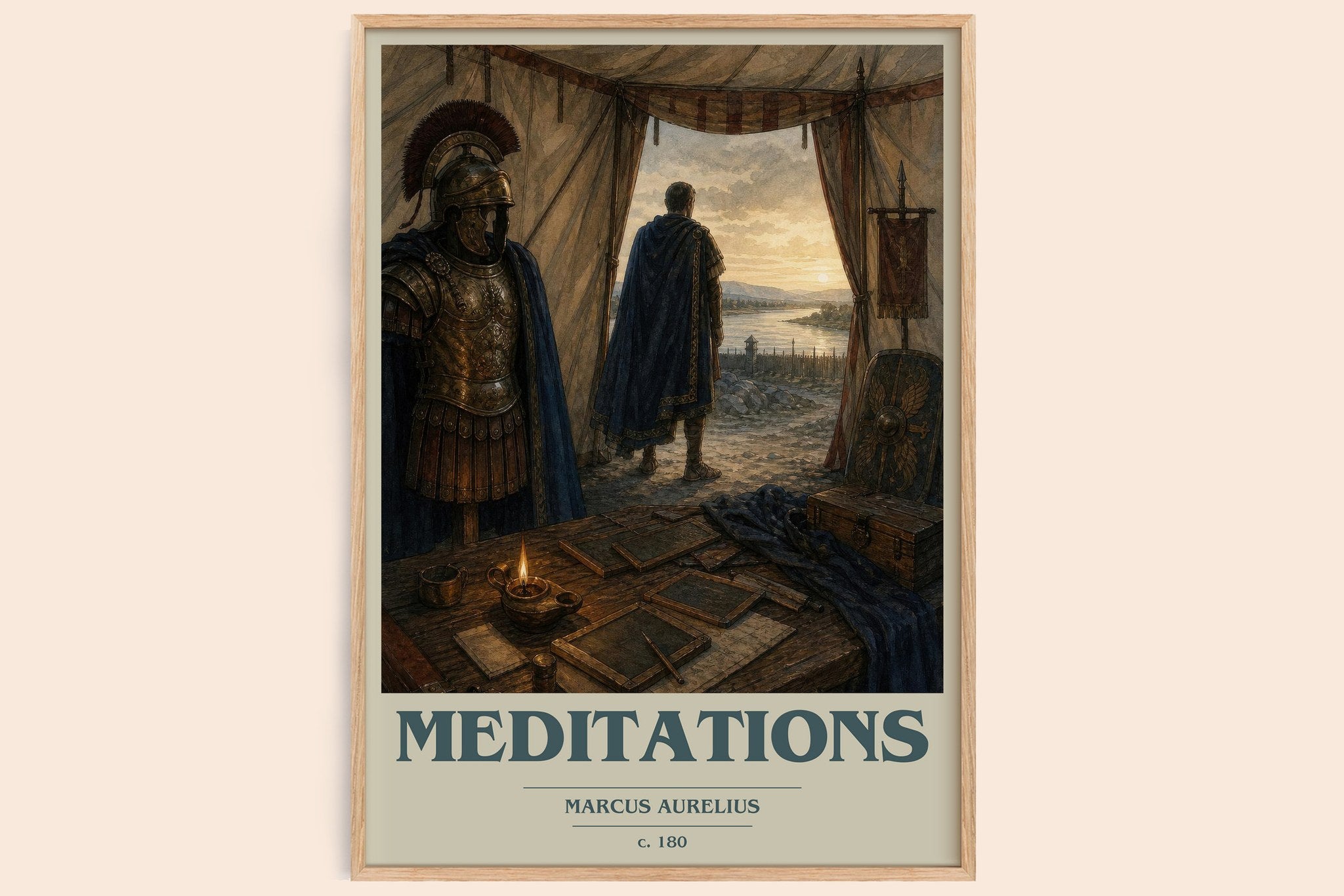 Meditations Book Cover Poster by Marcus Aurelius