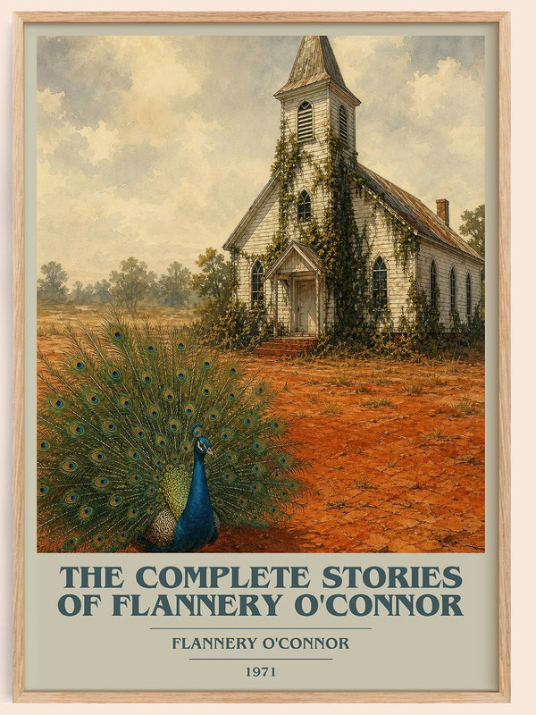 The Complete Stories of Flannery O'Connor book cover book poster by Flannery O'Connor – framed literary art print