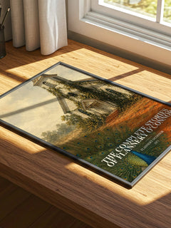 The Complete Stories of Flannery O'Connor watercolour book poster framed on wall – literary fiction wall art
