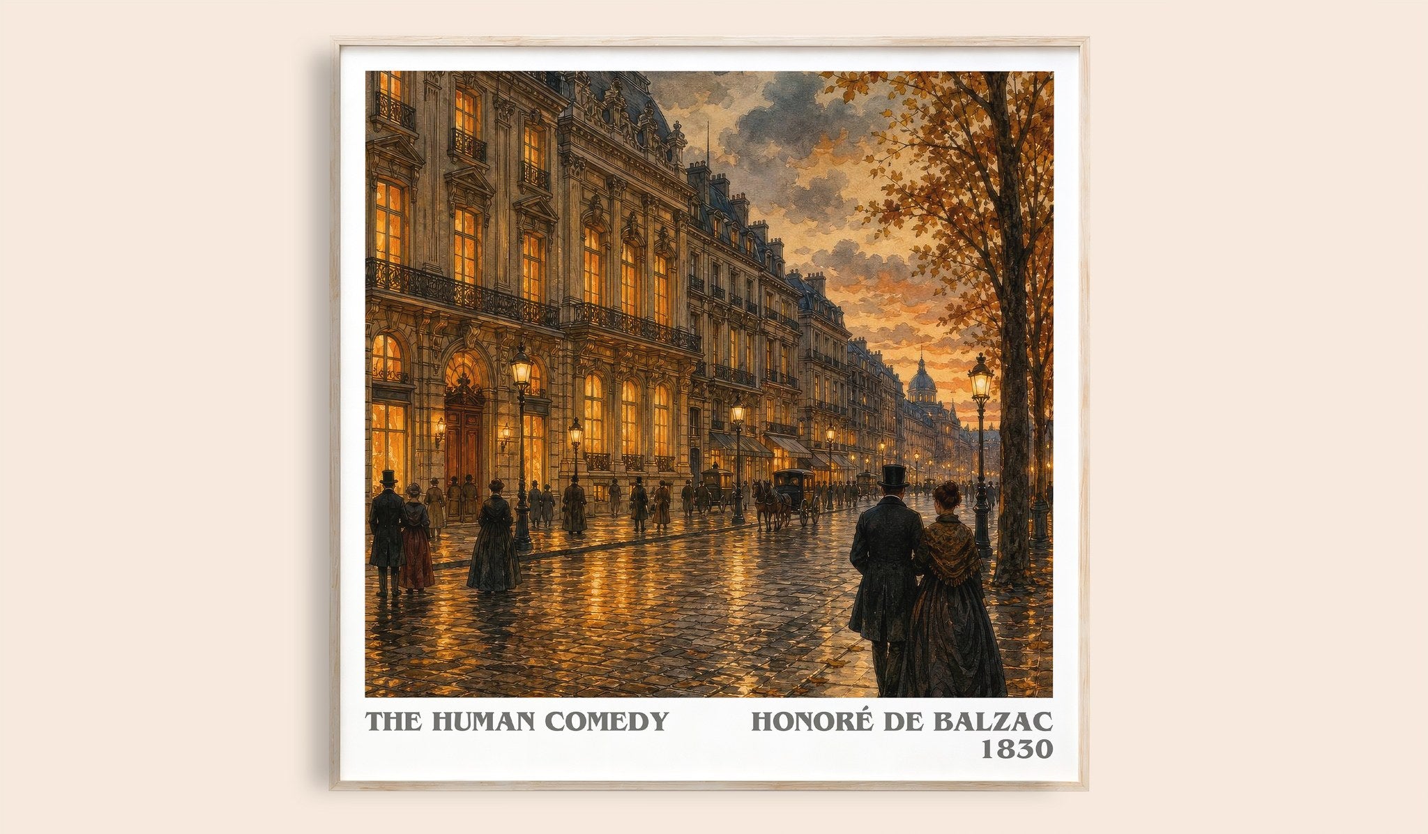 The Human Comedy Literary Art Print by Honoré de Balzac