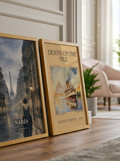 Nadja watercolour print framed by window – literary home decor