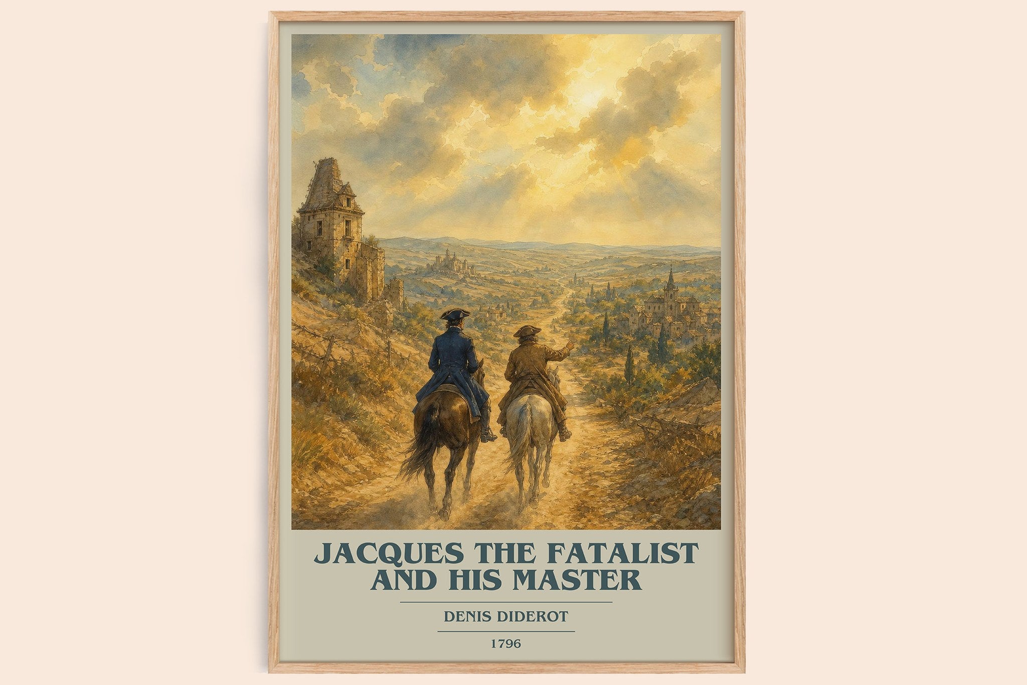 Jacques the Fatalist and His Master Book Cover Poster by Denis Diderot