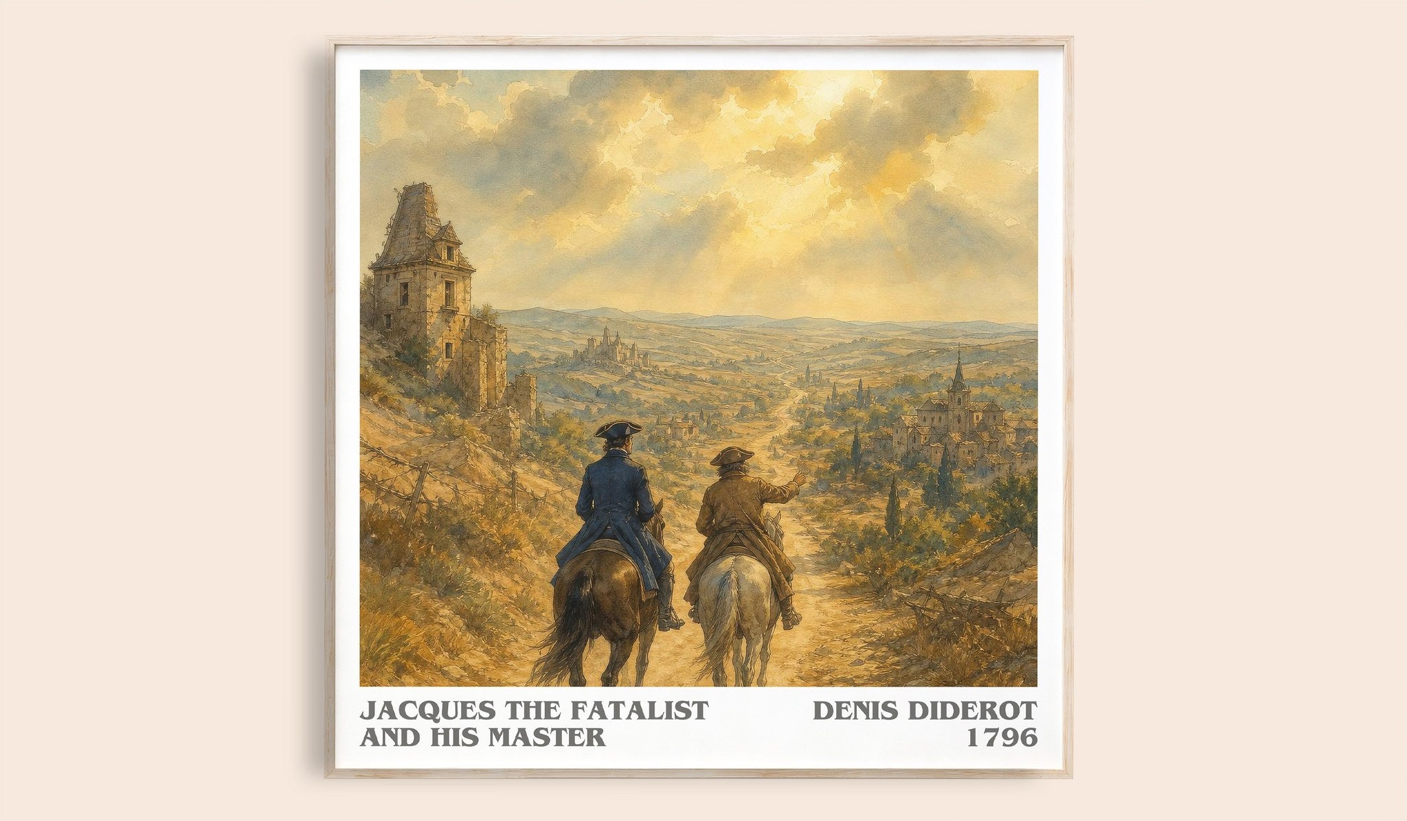 Jacques the Fatalist and His Master Literary Art Print by D. Diderot