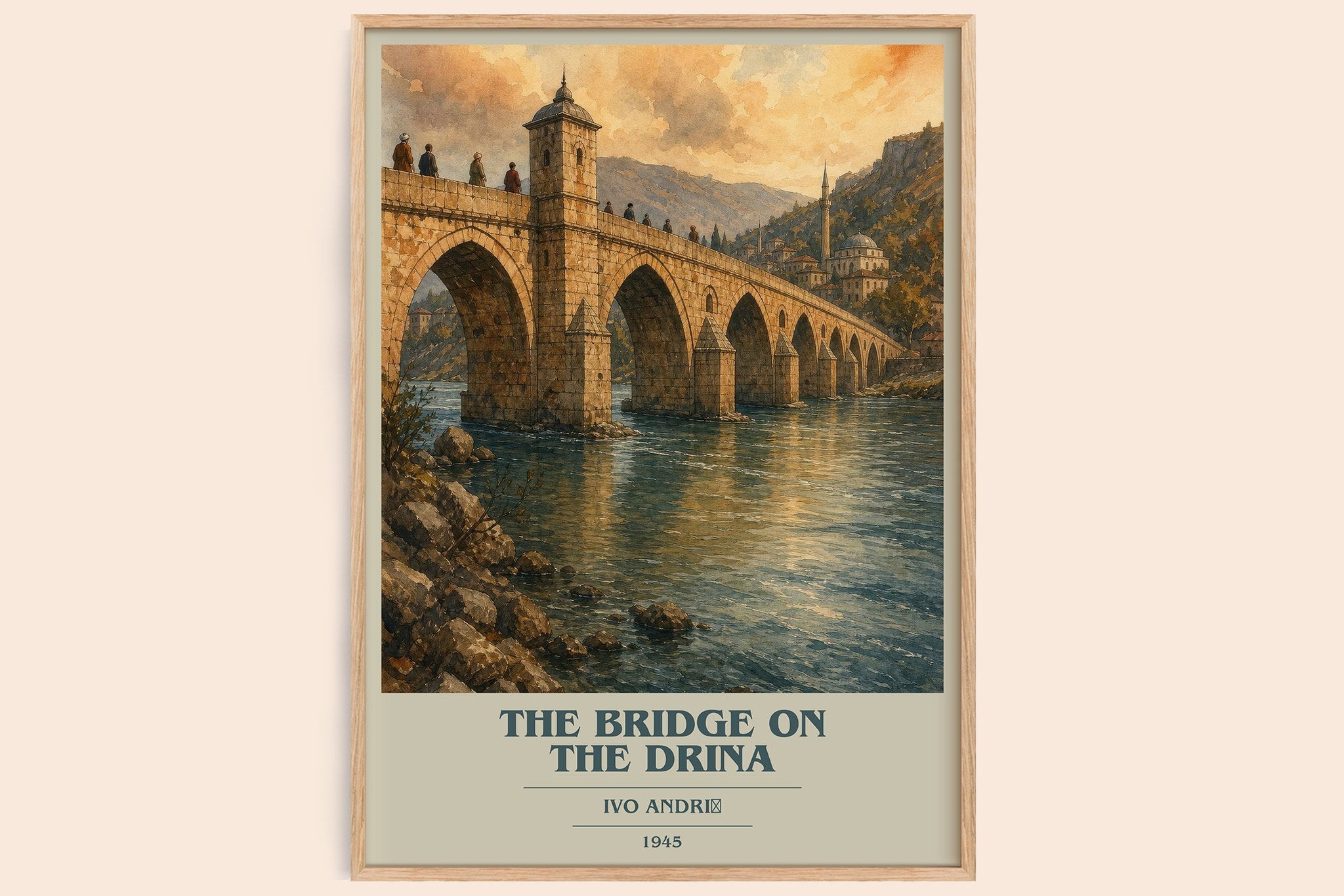 The Bridge on the Drina Book Cover Poster by Ivo Andrić