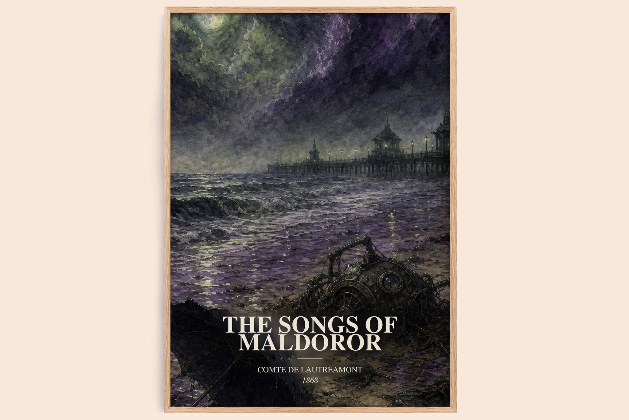 Songs of Maldoror Book Watercolour Illustration by C. Lautréamont