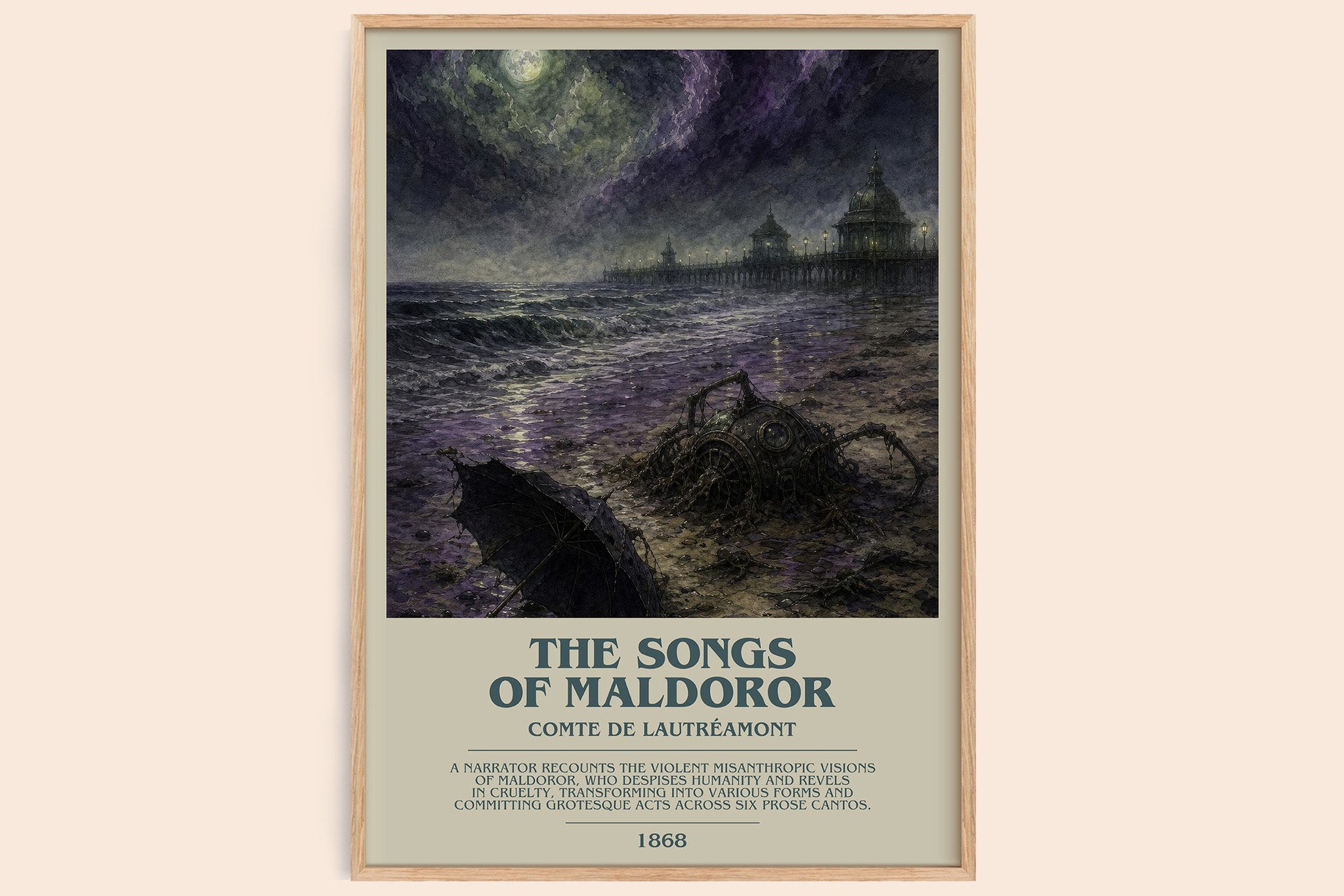 The Songs of Maldoror Bookish Wall Art by Comte de Lautréamont