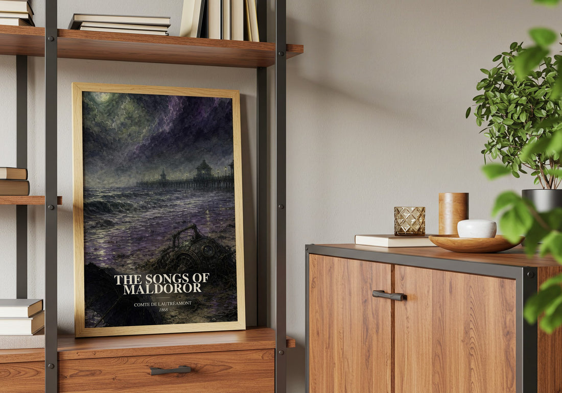 The Songs of Maldoror book watercolour illustration paper finish options – matte satin gloss