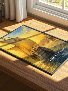The Lusiad watercolour book poster framed on wall – poetry wall art