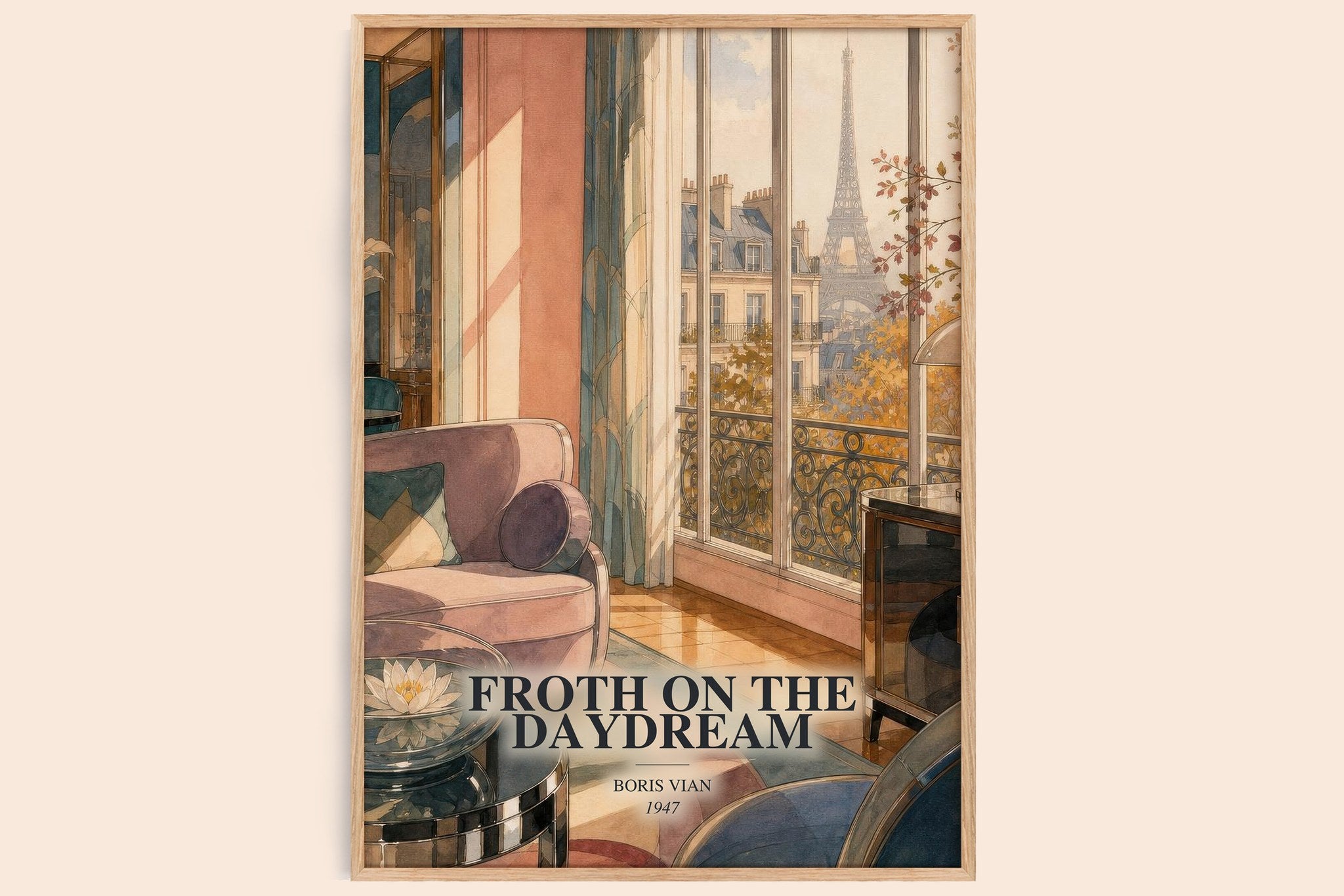 Froth on the daydream Book Watercolour Illustration by Boris Vian