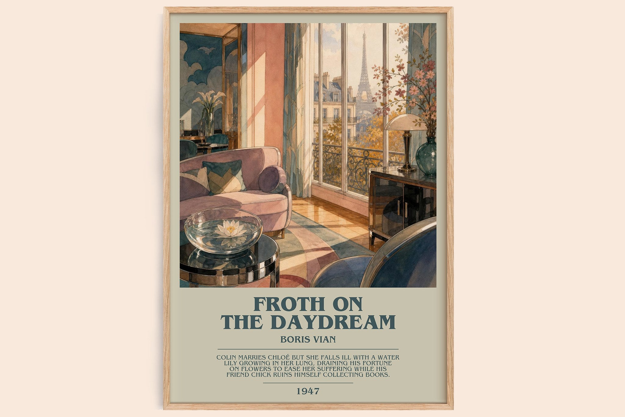 Froth on the daydream Bookish Wall Art by Boris Vian