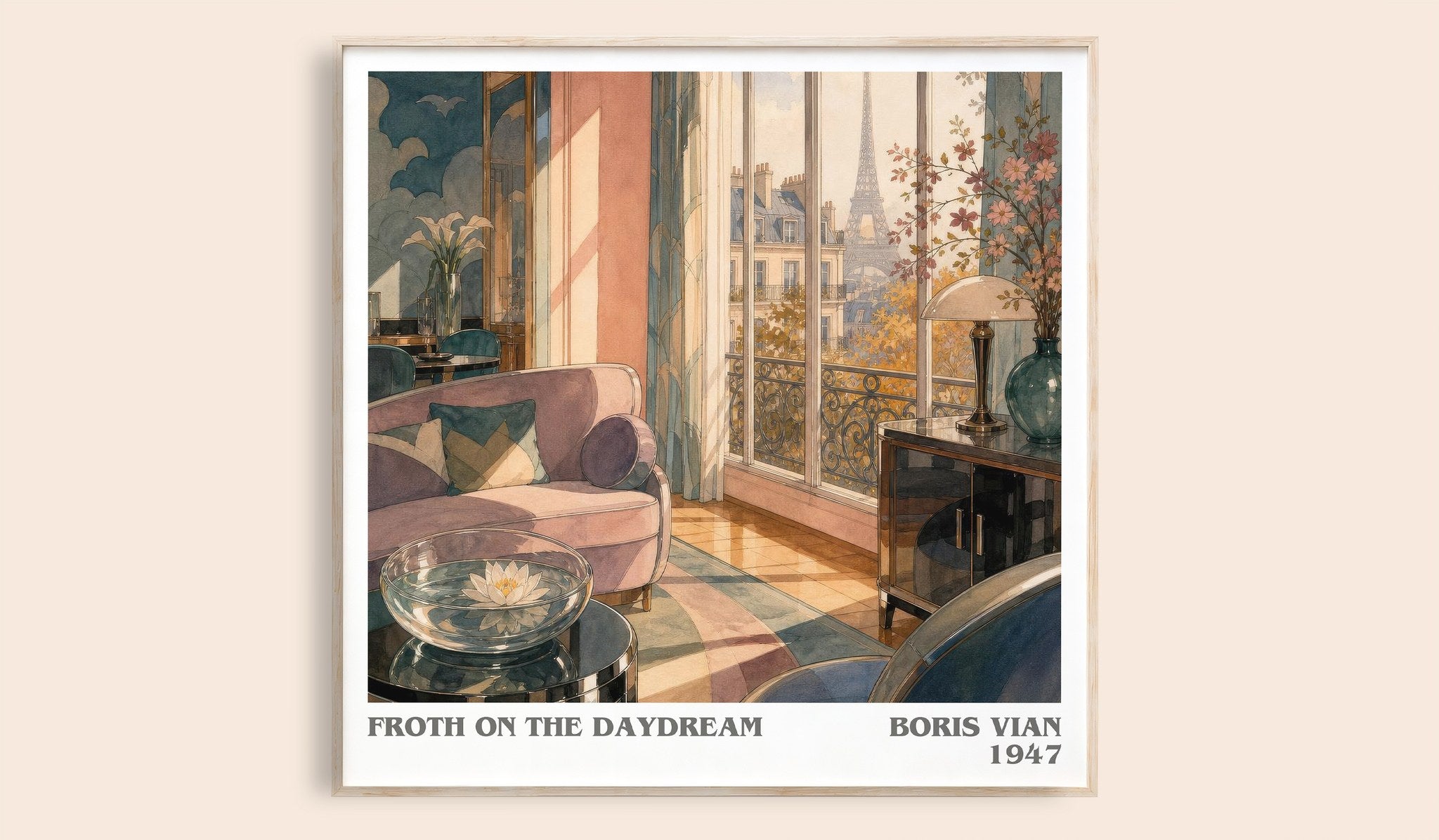 Froth on the daydream Literary Art Print by Boris Vian