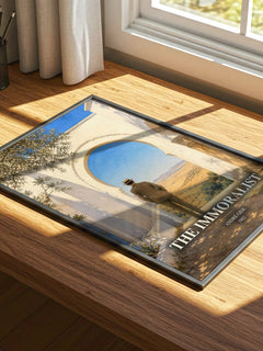The Immoralist watercolour book poster framed on wall – literary fiction wall art