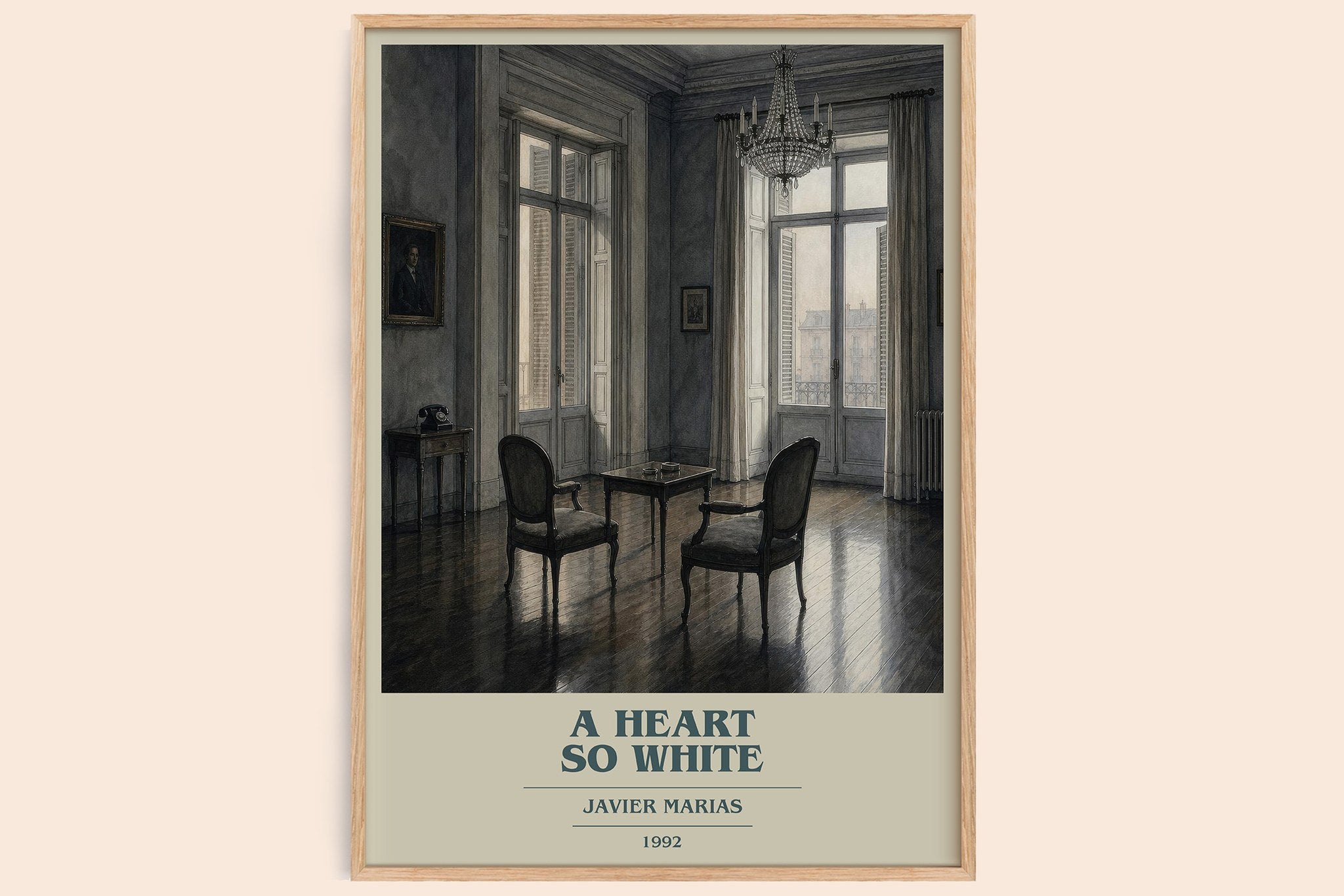 A Heart So White Book Cover Poster by Javier Marias