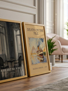 A Heart So White watercolour print framed by window – literary home decor