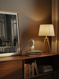 A Heart So White watercolour print on bookshelf – Javier Marias fan gift