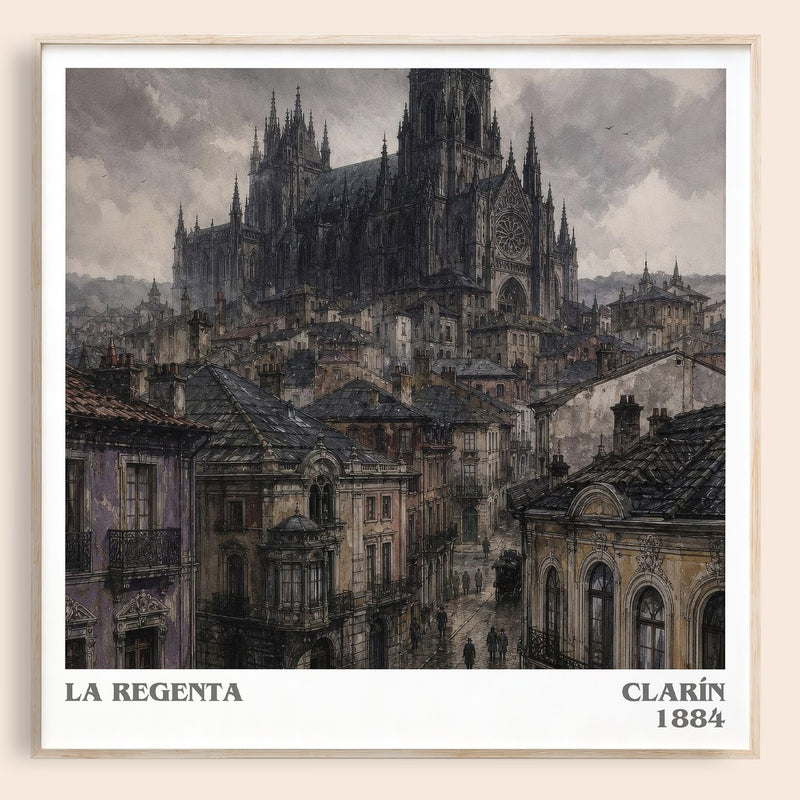 La Regenta literary book poster by Clarín – framed literary art print