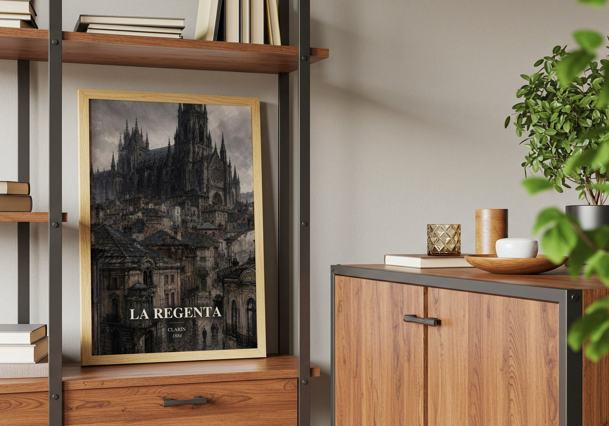 La Regenta book watercolour illustration paper finish options – matte satin gloss