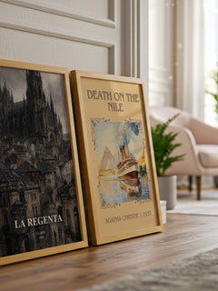 La Regenta watercolour print framed by window – literary home decor