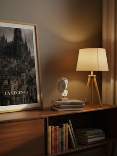 La Regenta watercolour print on bookshelf – Clarín fan gift