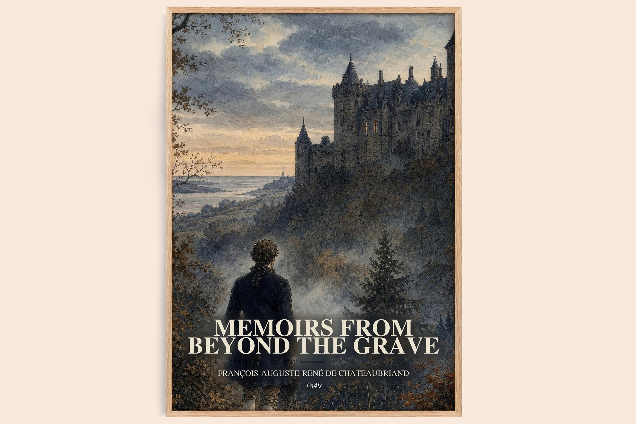 Memoirs From Beyond the Grave Book Watercolour Illustration by François-Auguste-René de Chateaubriand