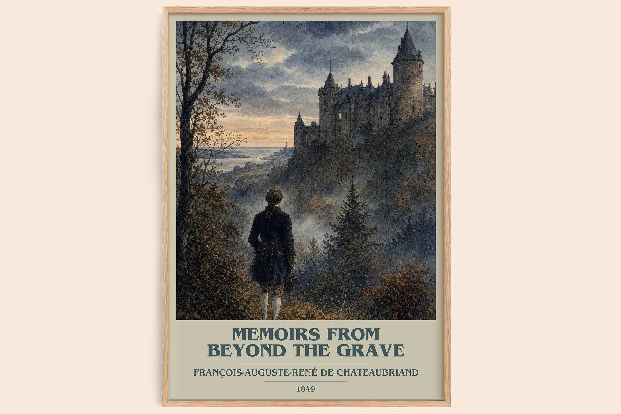 Memoirs From Beyond the Grave Book Cover Poster by F. Chateaubriand