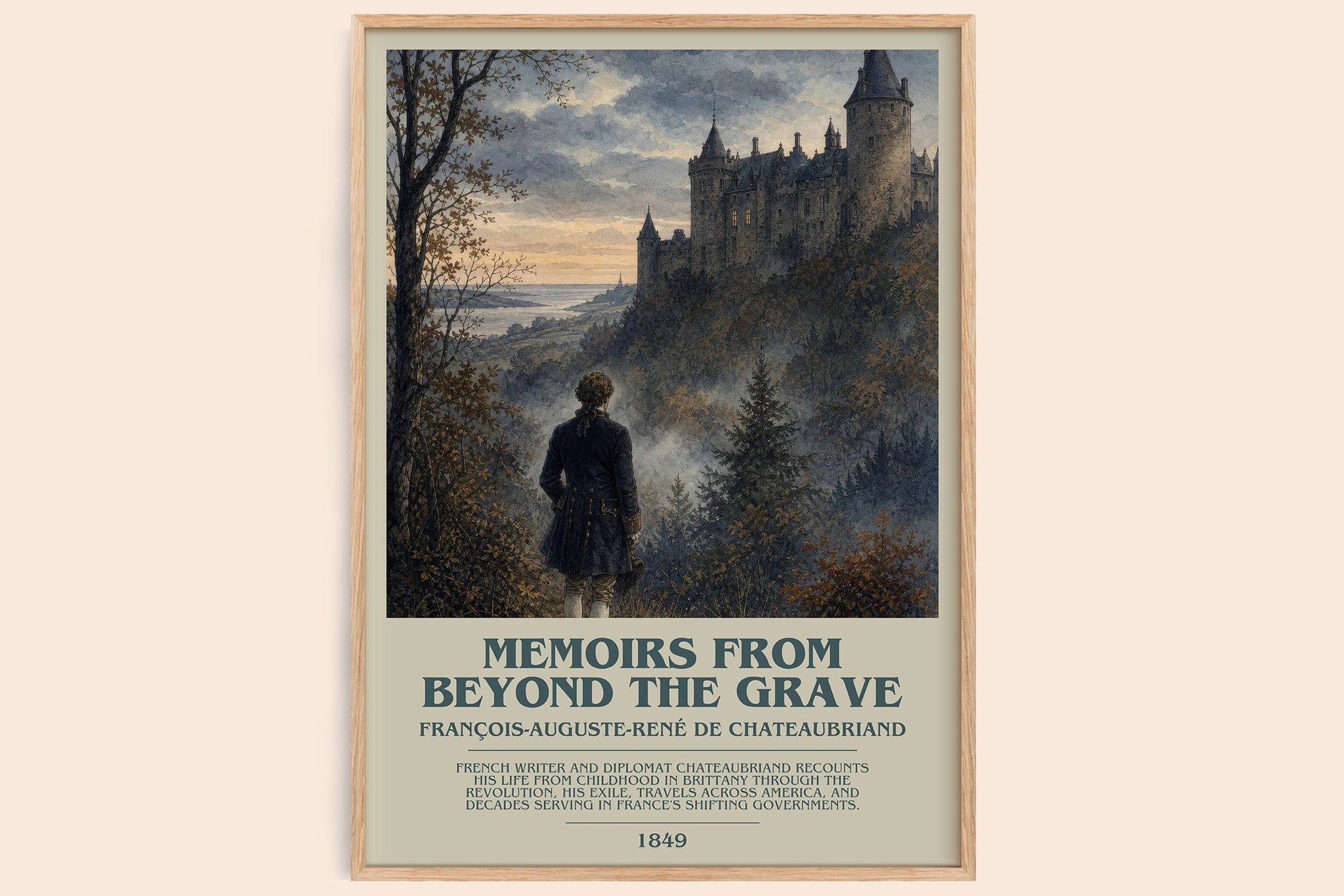 Memoirs From Beyond the Grave Bookish Wall Art by F. Chateaubriand