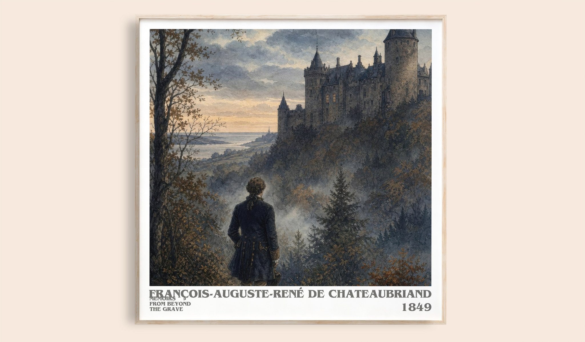 Memoirs From Beyond the Grave Literary Art Print by F. Chateaubriand