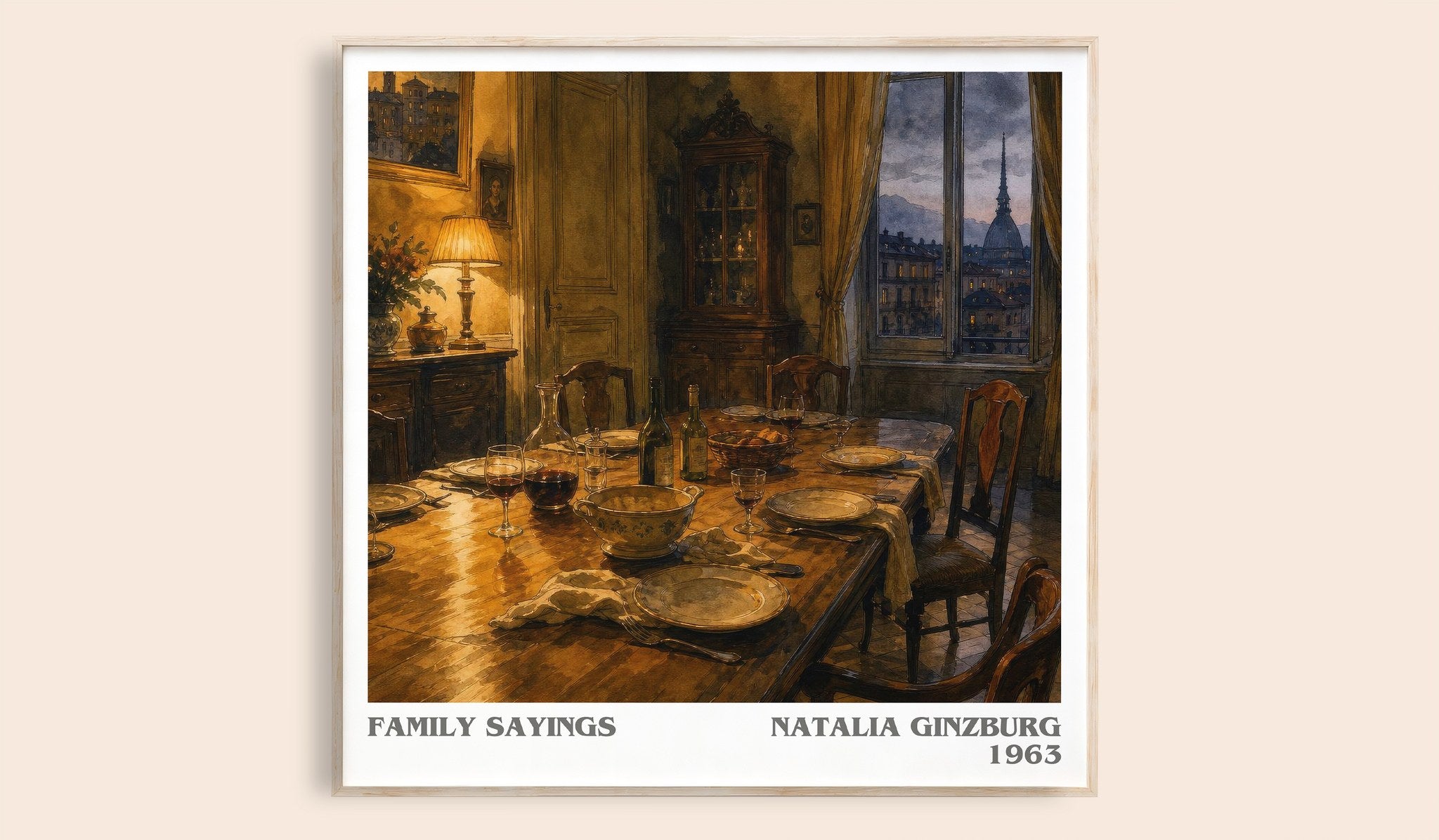 Family Sayings Literary Art Print by Natalia Ginzburg