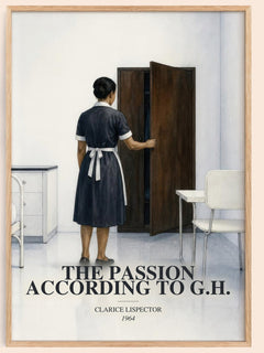 The Passion According to G.H. watercolour book poster by Clarice Lispector – framed literary art print