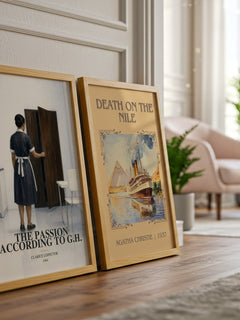 The Passion According to G.H. watercolour print framed by window – literary home decor