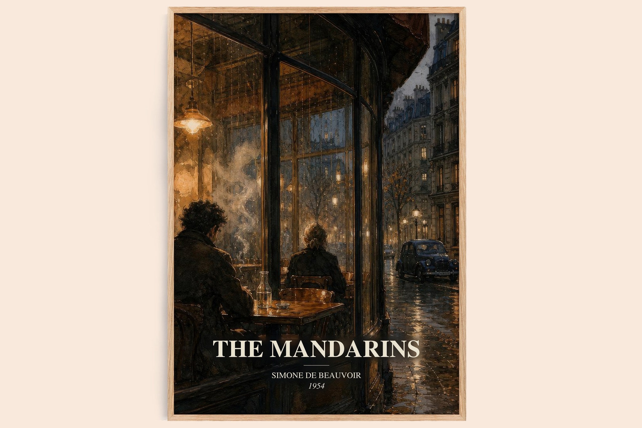The Mandarins Book Watercolour Illustration by Simone de Beauvoir