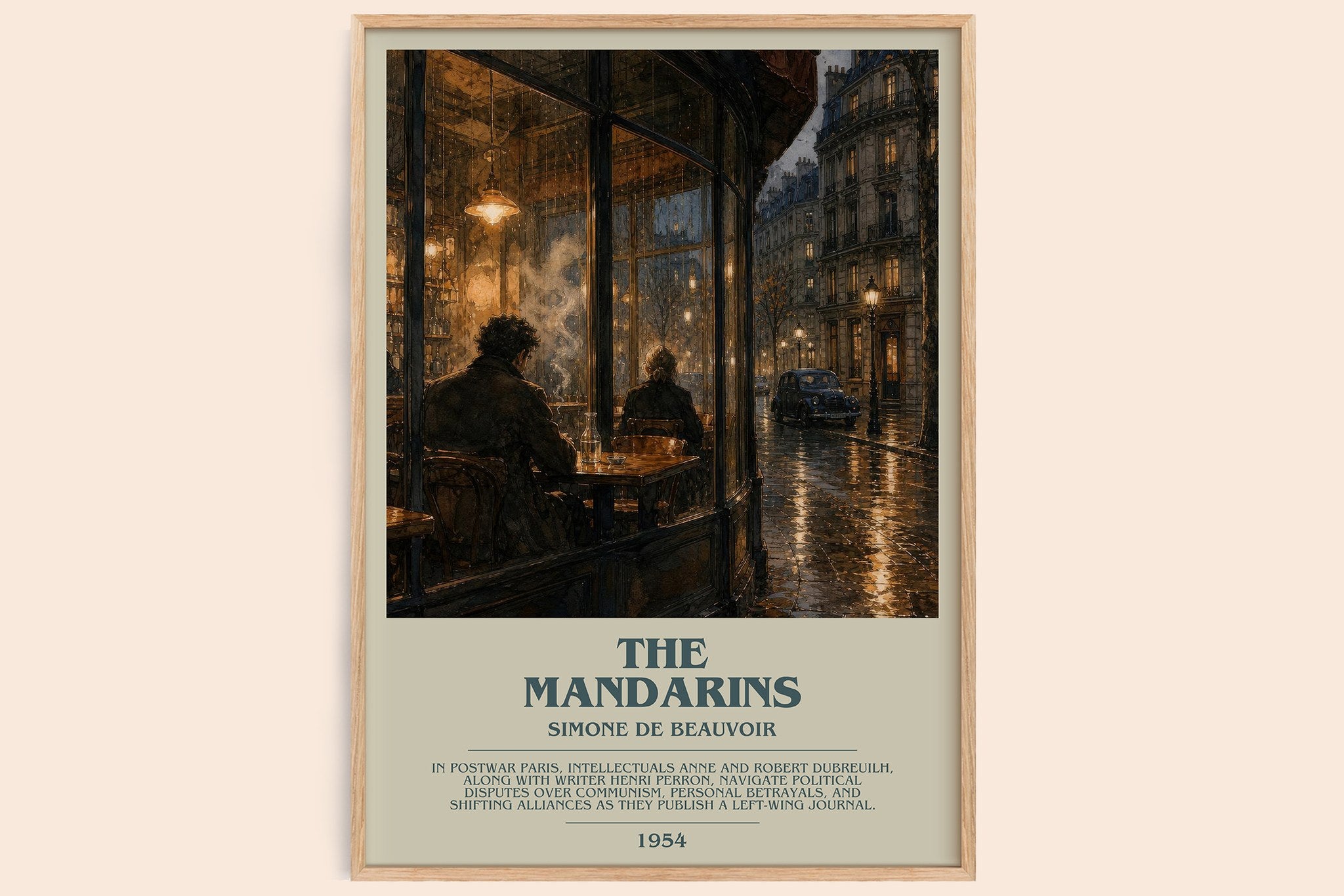 The Mandarins Bookish Wall Art by Simone de Beauvoir