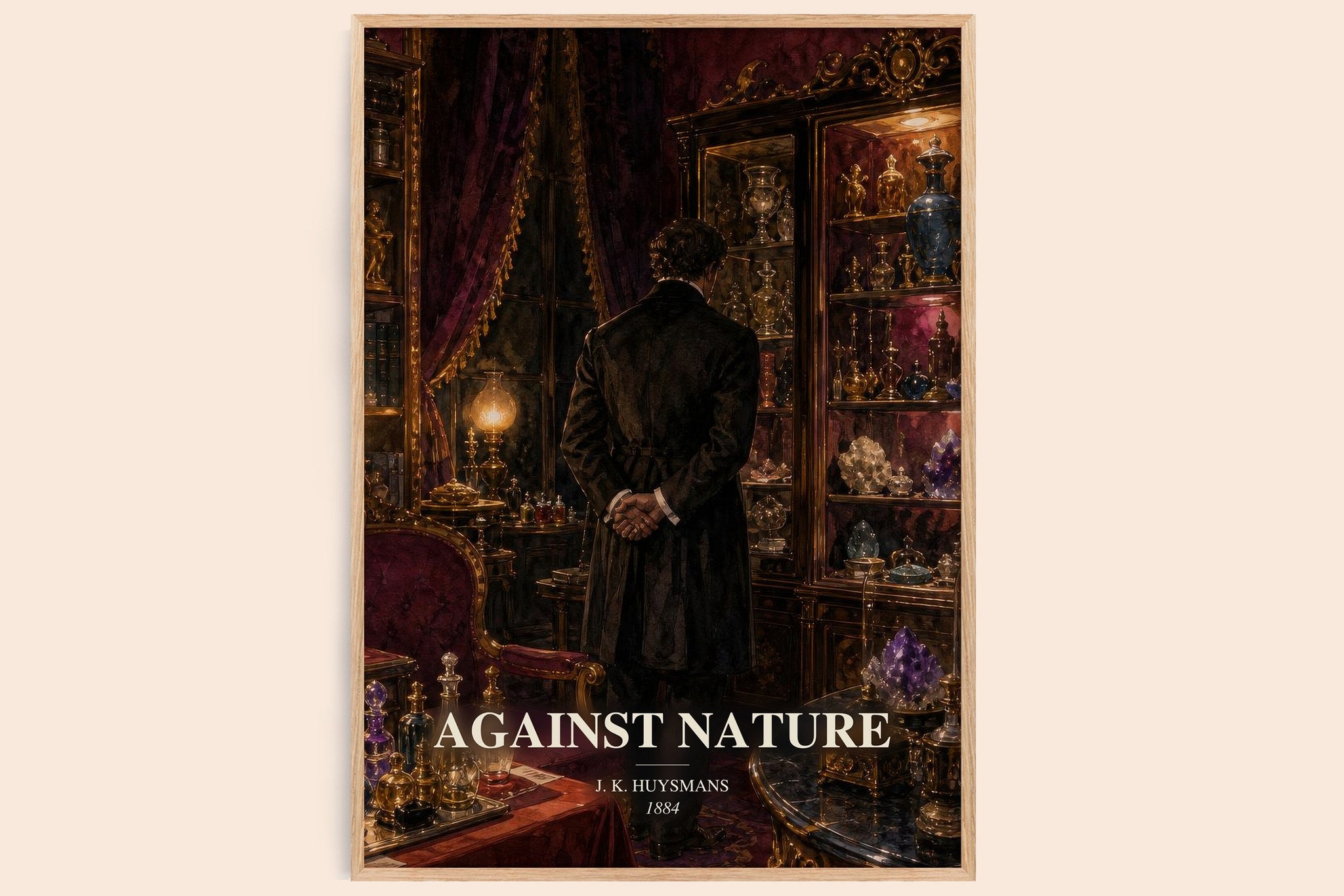 Against Nature Book Watercolour Illustration by J. K. Huysmans