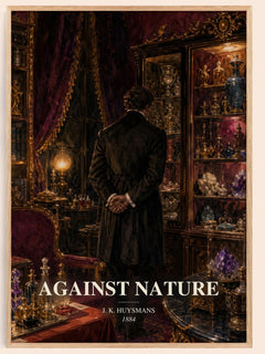 Against Nature watercolour book poster by J. K. Huysmans – framed literary art print