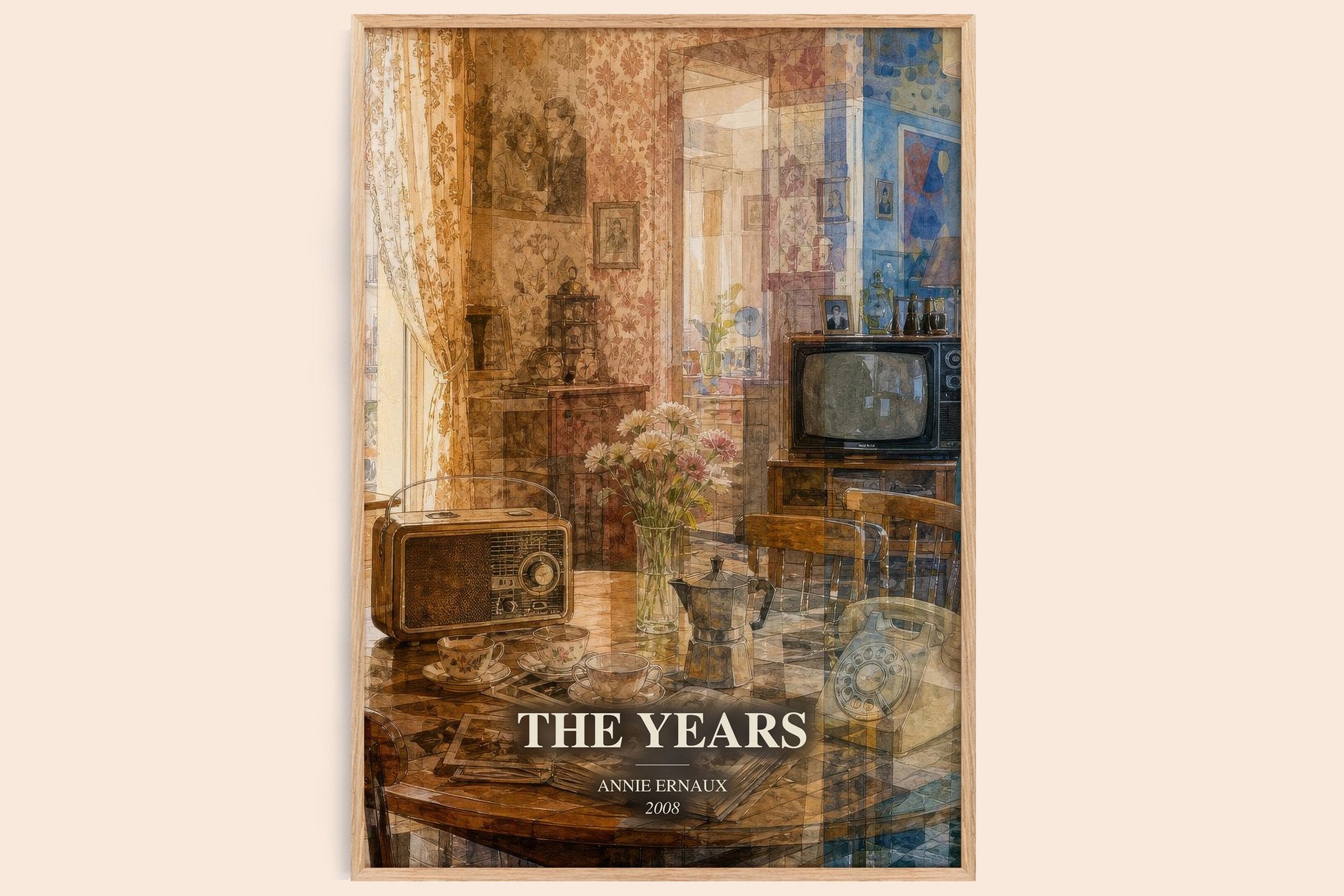 The Years Book Watercolour Illustration by Annie Ernaux