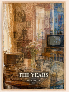 The Years watercolour book poster by Annie Ernaux – framed literary art print