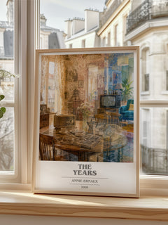 The Years book cover poster colour and style options – Annie Ernaux book art