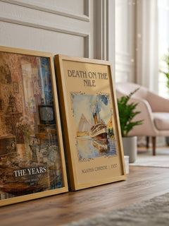 The Years watercolour print framed by window – literary home decor