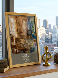 The Years book cover print framed by window – literary home decor