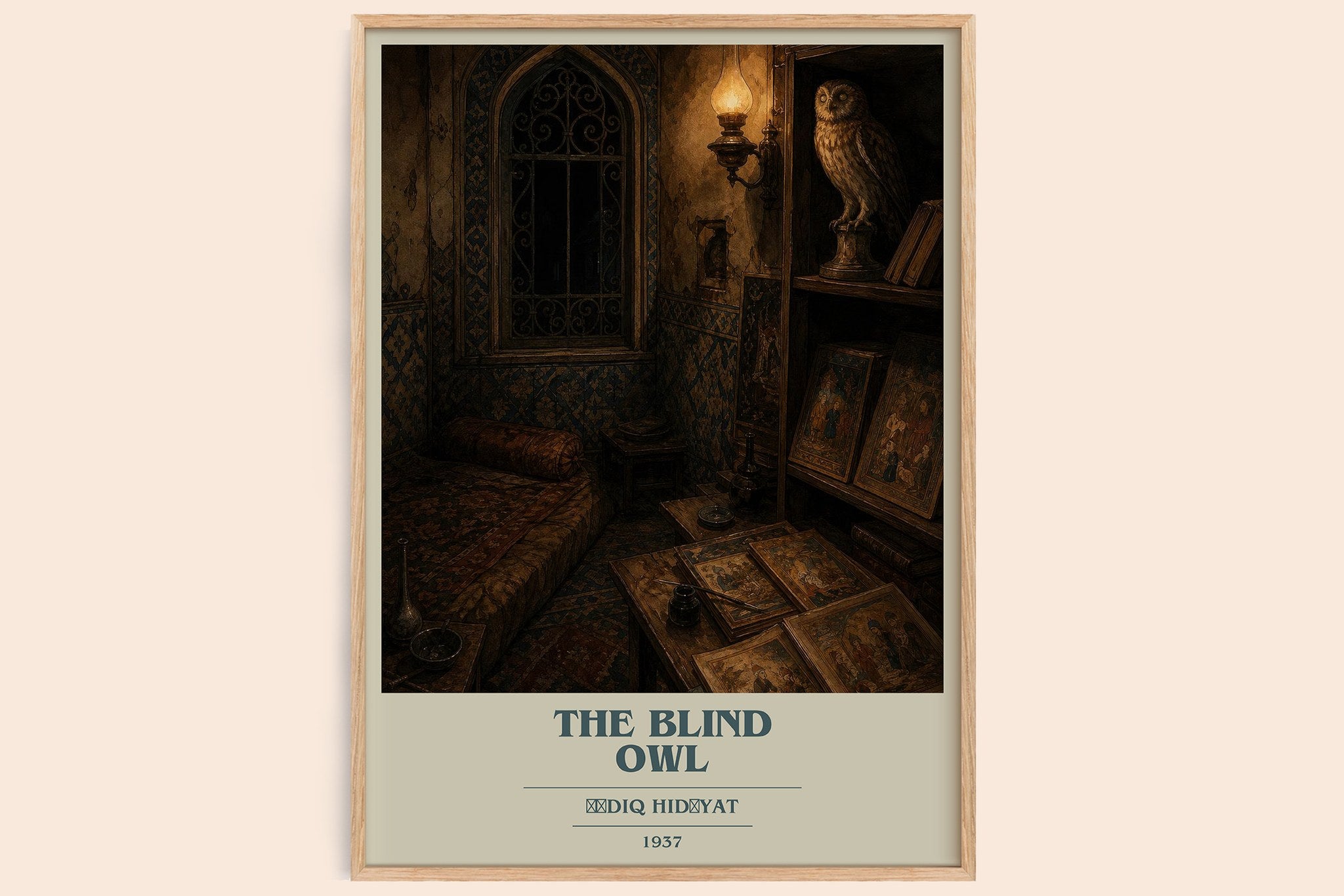 The Blind Owl Book Cover Poster by Ṣādiq Hidāyat