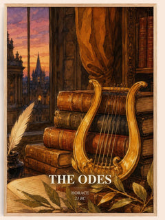 The Odes watercolour book poster by Horace – framed literary art print