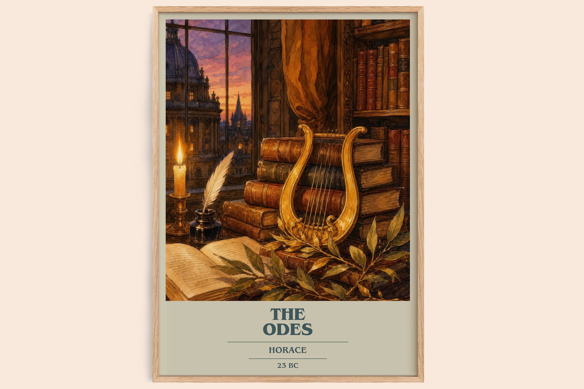 The Odes Book Cover Poster by Horace