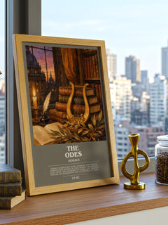 The Odes bookish poster colour and style options – Horace book art