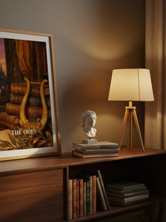 The Odes watercolour print on bookshelf – Horace fan gift