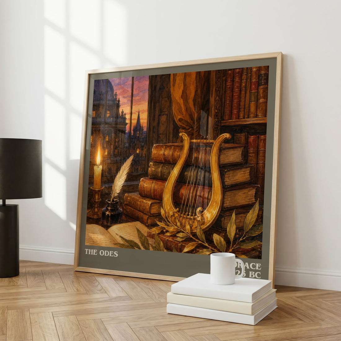The Odes literary art print colour and style options – Horace book art
