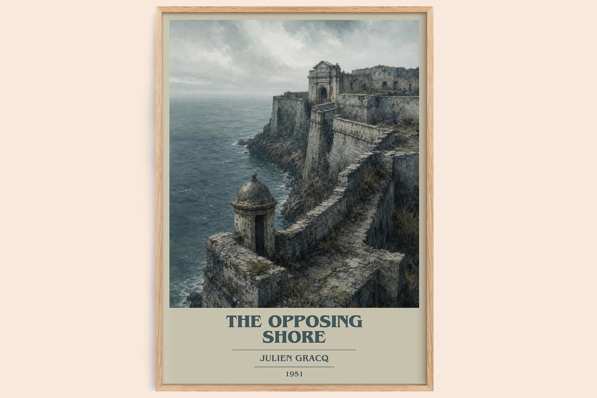 The Opposing Shore Book Cover Poster by Julien Gracq
