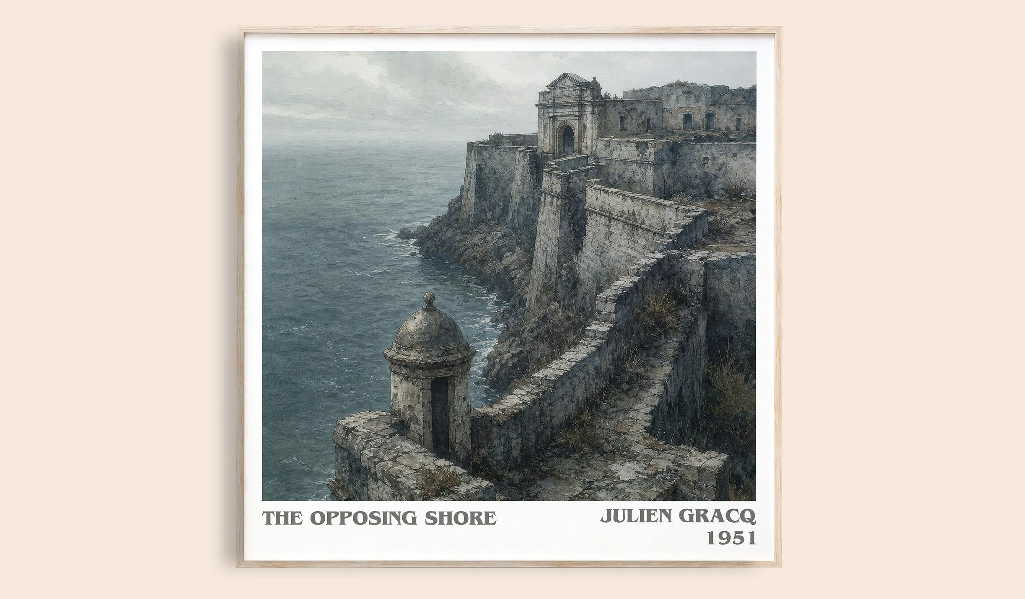 The Opposing Shore Literary Art Print by Julien Gracq