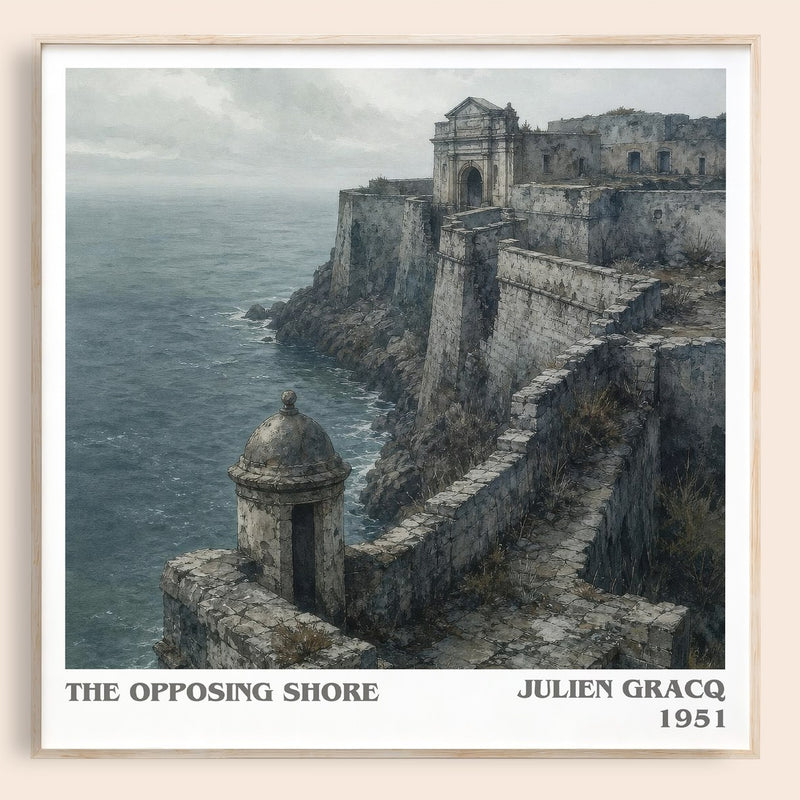 The Opposing Shore literary book poster by Julien Gracq – framed literary art print