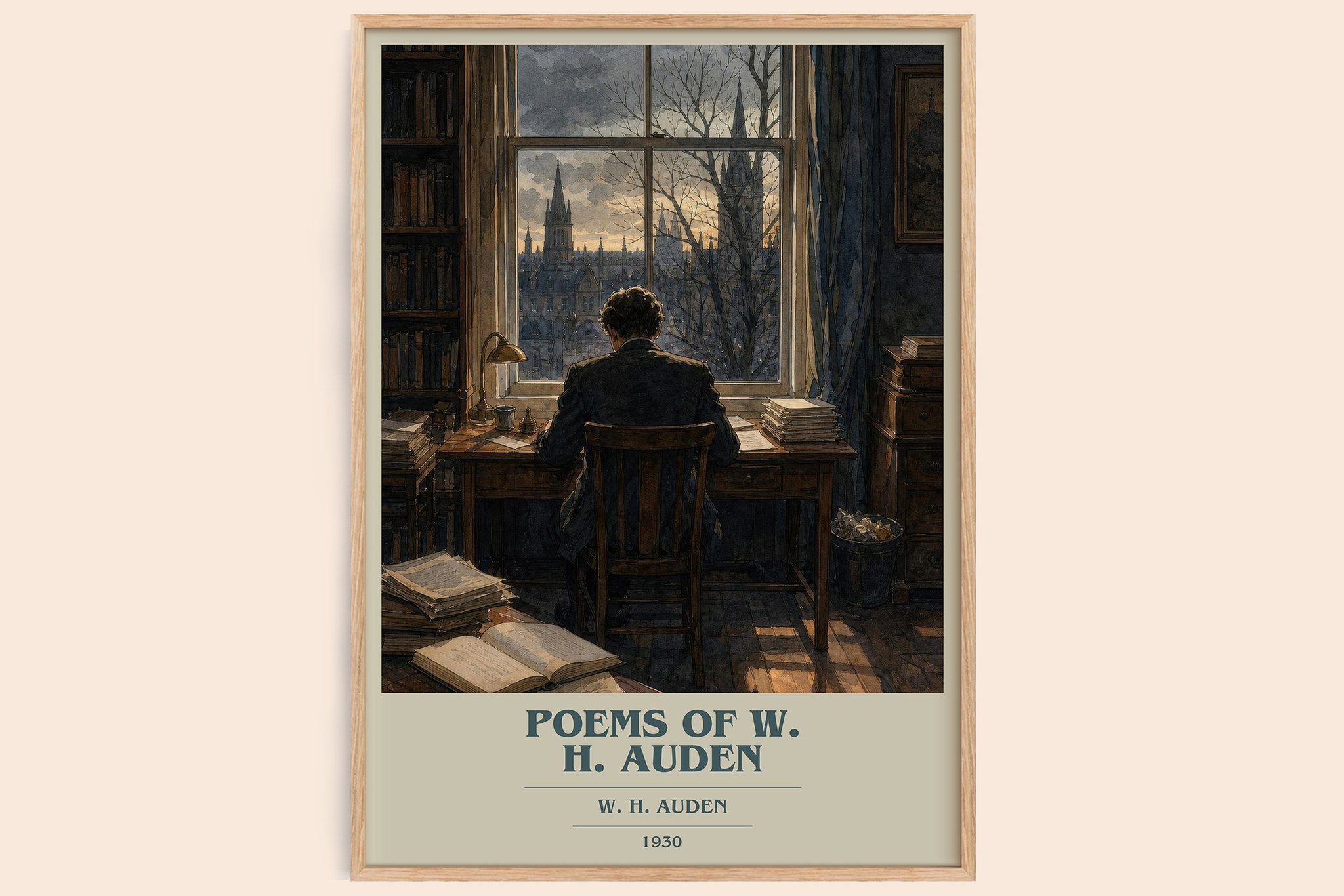 Poems of W. H. Auden Book Cover Poster by W. H. Auden