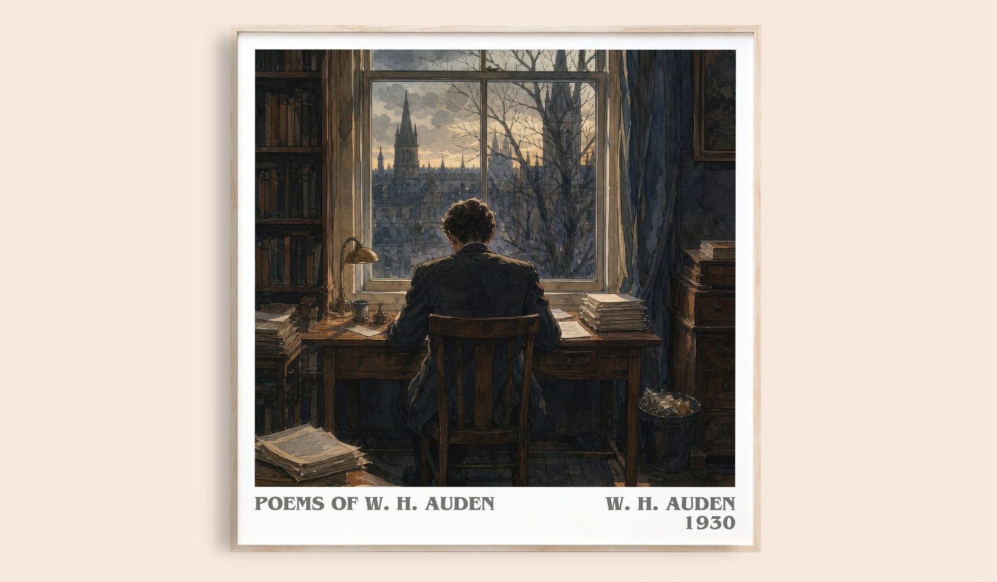Poems of W. H. Auden Literary Art Print by W. H. Auden